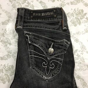 Rock Revival black jeans sz 29 x 32 straight